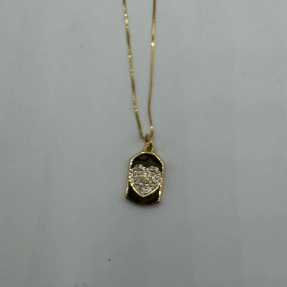18k Heart Tag Pendant - Picture 8 of 8